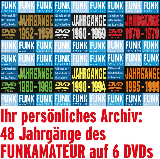 6 FUNKAMATEUR-Archiv-DVDs 1952-1999 – Abonnentenpreis