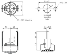 MCT-10/60   Keramischer Miniaturtrimmer 10 … 60 pF