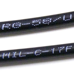 BNC-Kabel (30 cm), Kabeltyp RG58/U-MIL