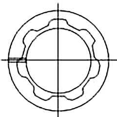 Drehknopf für 6-mm-Achse, Außendurchmesser: 19 mm