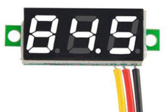 3-stelliges digitales Voltmeter (weiß)