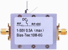 HF-Bias-T für 10 MHz bis 6000 MHz im gefrästen Alu-Gehäuse